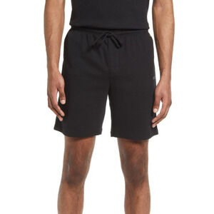 BOSS Men Drawstring Waffle Knit Shorts Black Size XL